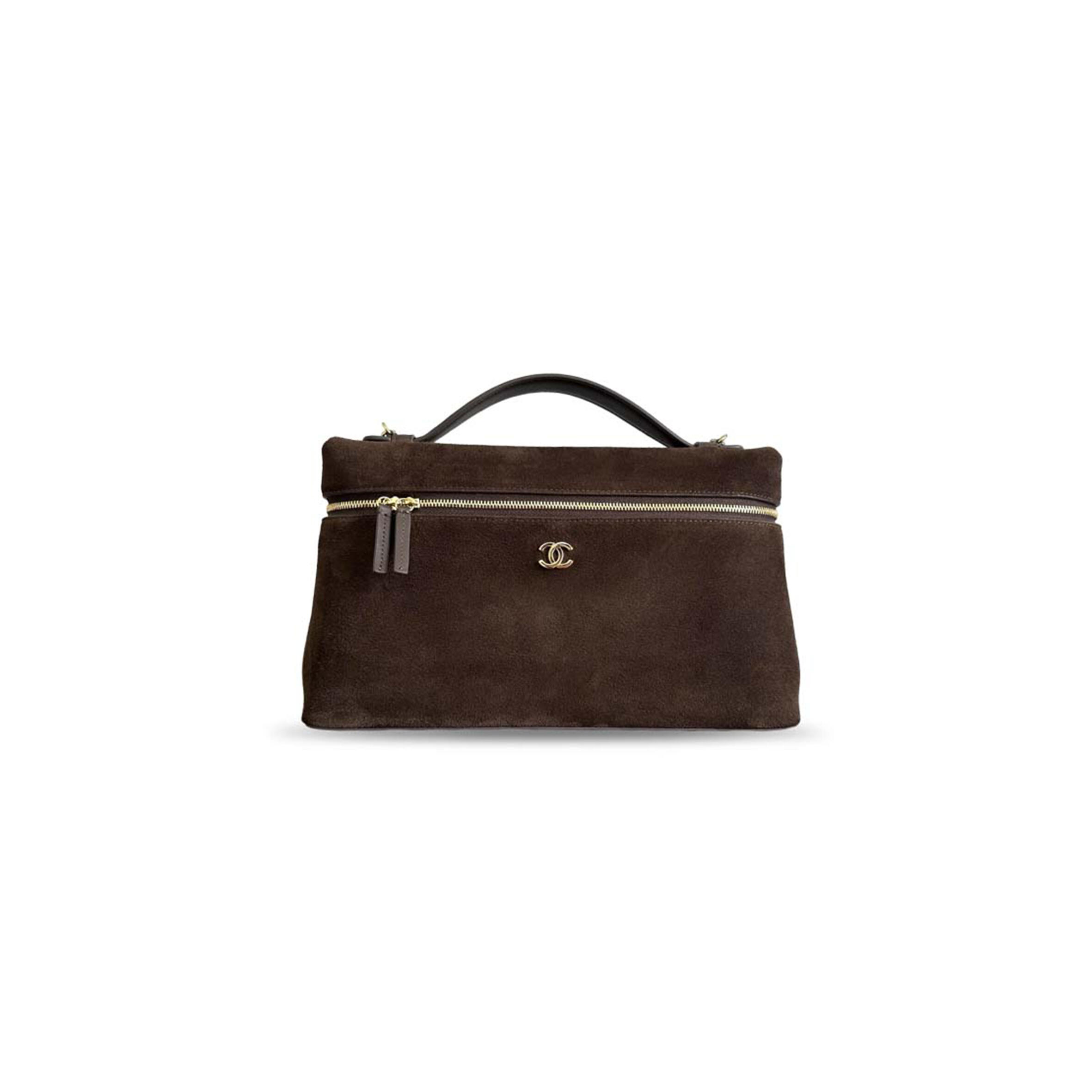 CHANEL MASTER SLIM TOP HANDLE VANITY CASE SUEDE (29*18*5.5cm)